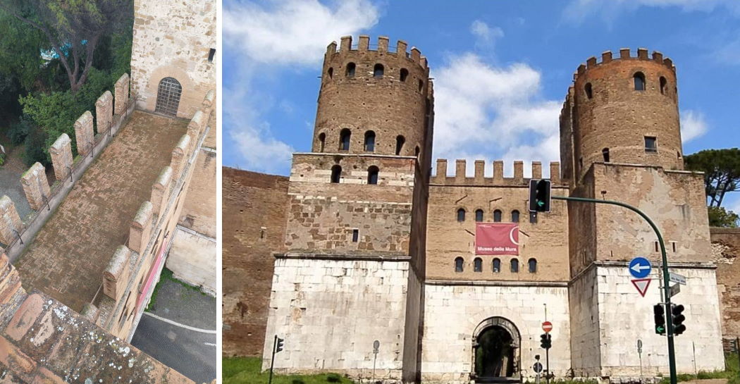 Camminamento tra le torri e Porta A. Sebastiano_Museo delle Mura