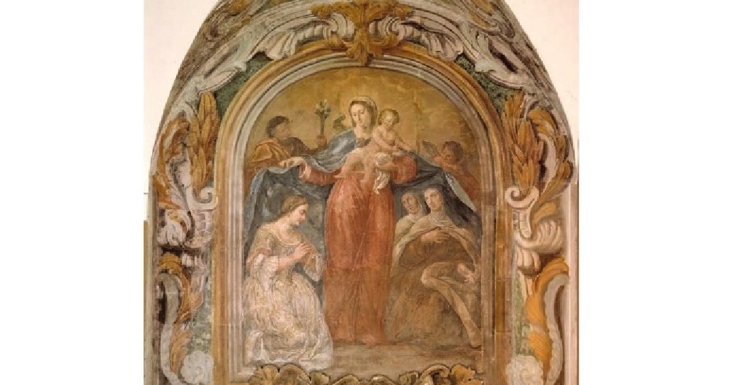 La Madonna con il Bambino accoglie una novizia, sec. XVIII La Madonna con il Bambino accoglie una novizia, sec. XVIII
